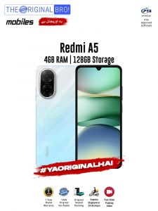 Redmi A5 - 4GB RAM - 128GB Storage - PTA Approved - 12 Months Warranty - Blue - The Original Bro Mobiles - TOB42
